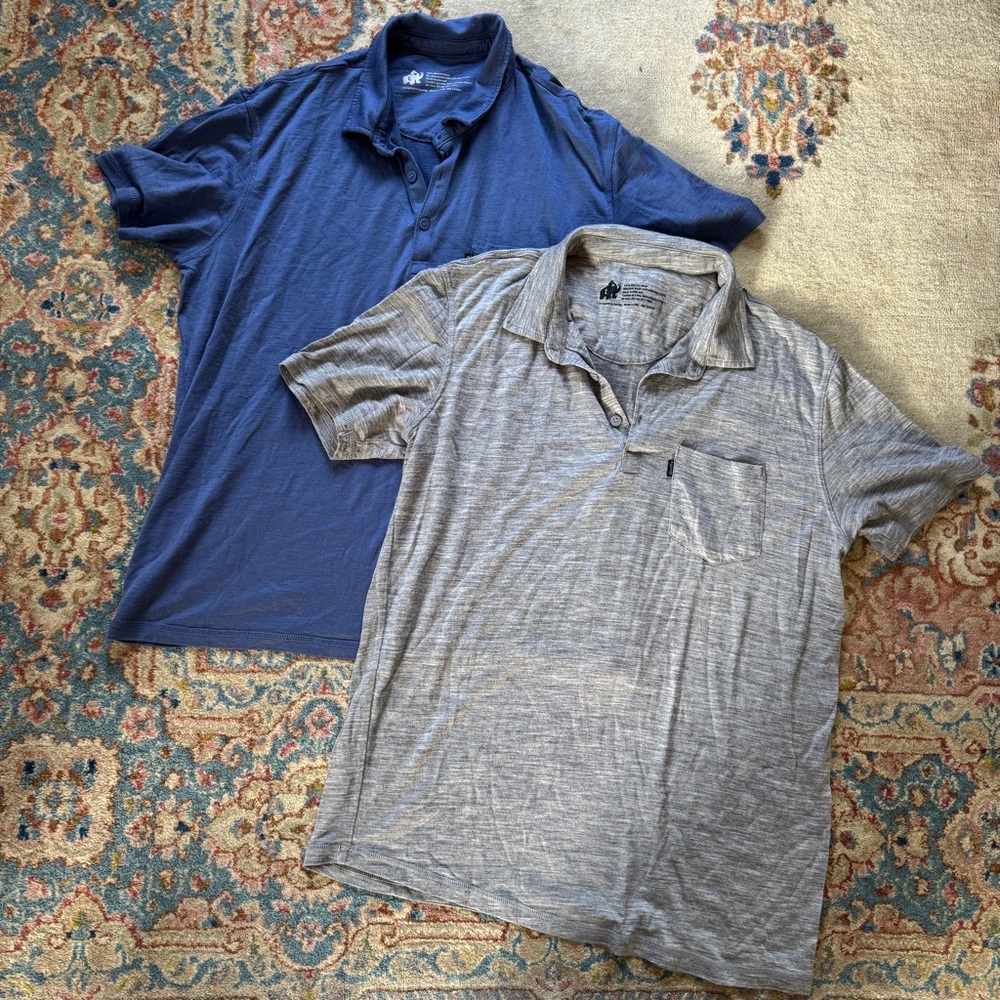 (2) Woolly Clothing Co - The Polo | Ultralight Merino Wool - Large
